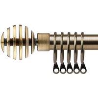 New Edge Blinds 16-19mm Geneva Extendable Durable Metal Curtain Pole Set in Bronze | Size: 170 cm - 300 cm