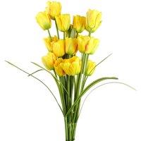 Leaf Pack of 6 x 80cm Artificial Tulip Yellow Stem | Size: 6 x 80 cm