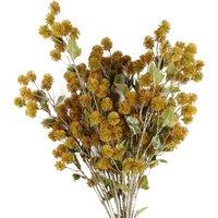 Leaf Pack of 6 x 85cm Craspedia Stem Yellow Artificial | Size: 6 x 85 cm