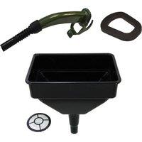 Pegdev Jerry Can Accessory Bundle Premium Metal Spout Rubber Seal Heavy Duty Funnel in Black