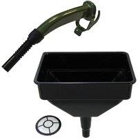 Pegdev Jerry Can Accessory Bundle Metal Spout with Rubber Nozzle Heavy Duty Funnel in Black