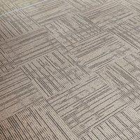 Novecrafto Vinyl Floor Tiles Self-Adhesive Carpet Effect 30 x 30cm, Pack 30 in Beige | Size: 30 x 30 cm