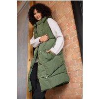 Evans Women's Midi Padded Gilet in Green | Size: 16