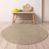 Berkfield Home Rug 160 cm Jute Look Indoor & Outdoor in Brown | Size: 100 cm diameter