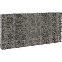 Berkfield Home Gabion Wall with Covers Galvanised Steel 300x30x150 cm in Silver | Size: 300 x 30 x 150 cm