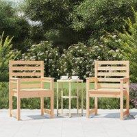 Berkfield Home Garden Chairs 2 pcs 60x48x91 cm Solid Wood Pine in Brown | Size: 60 x 48 x 91 cm