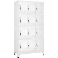 Berkfield Home Locker Cabinet with 12 Compartments 90x45x180 cm in Grey | Size: 90 x 45 x 180 cm