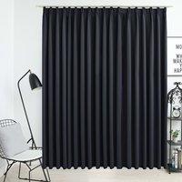 Berkfield Home Blackout Curtain with Hooks Black 290x245 cm