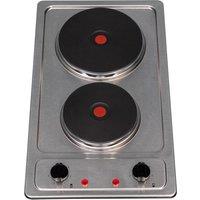 30cm Stainless Steel Compact 2 Zone Electric Solid Plate Domino Hob - PHP301SS