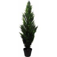 Leaf Artificial 120cm Cedar Cypress Topiary UV Resistant in Green