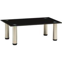 Berkfield Home TV Stand Black 40x35x17 cm Tempered Glass | Size: 40 x 35 x 17 cm