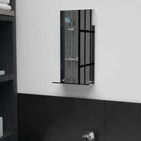 Wall Mirror with Shelf 20x40 cm Tempered Glass