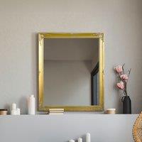 MirrorOutlet Fraser Gold Beaded Wall Mirror 71 x 61 CM | Size: 1 Pack