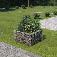 Gabion Raised Bed Galvanised Steel 90x90x50 cm