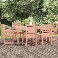 Berkfield Home 7 Piece Garden Dining Set Solid Wood Douglas in Brown