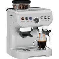 HOMCOM Espresso Machine, Bean Grinder & Steam Wand, 15 Bar Pressure in Silver