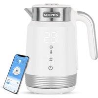 Geepas Smart WiFi Kettle In White With App & Voice Control, 1.7L, 2200W