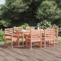 Berkfield Home 7 Piece Garden Dining Set Solid Wood Douglas in Brown