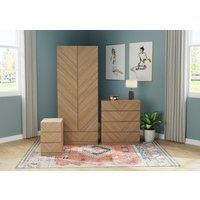 GFW Catania 3 Piece Bedroom Set in Light Oak