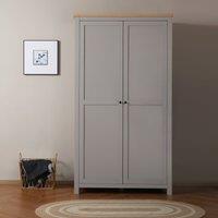 Home Garden Direct Wiltshire Double Wardrobe - Grey
