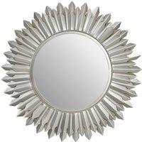Orsina Templar Sunburst Wall Mirror in Silver