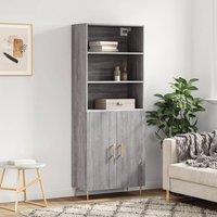 Berkfield Home Highboard Grey Sonoma 69.5x34x180 cm Engineered Wood
