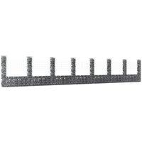 Berkfield Home U-shape Gabion Basket with 8 Posts Iron 860x20x150 cm in Silver | Size: 860 x 20 x 150 cm
