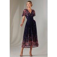 Jolie Moi Women's Wrap Maxi Dress in Pink | Size: 10