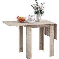 HOMCOM Extendable Kitchen Table Folding Dining Table for Small Space in Light Oak