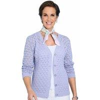 Chums Women's Cardigan Pointelle Knit in Lavender | Size: 18-20