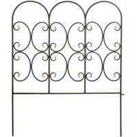Primrose Triple Garden Arch Lawn Edging in Black
