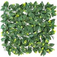 Primrose Laurel Leaf Artificial Garden Patio Outdoor Hedge 2 Panels 50cm x 50cm in None | Size: 50 cm x 50 cm