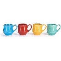 La Cafetiere Mysa Ceramic 100ml Brights Espresso Mugs, Set of Four, Gift Boxed in Blue