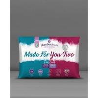 Slumberdown 2 Pack Made For You Two Medium & Firm Support Pillows in White