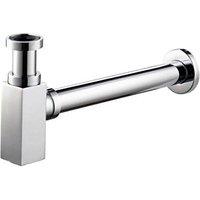Nes Home Chrome Square Bottle Trap & Extension in Silver