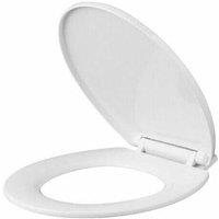 Marco Paul White Wooden Standard Toilet Seat Soft Close 18" with Fittings