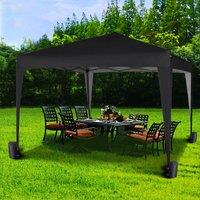 MCC Direct 2X2m Pop up Gazebo Party Tent Marquee with Storage Bag in Black