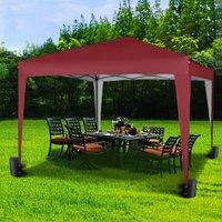 MCC Direct 2X2m Pop up Gazebo Party Tent Marquee with Storage Bag in Red