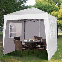 MCC Direct 2X2m Pop up Gazebo with Removable Sides & Storage Bag in White