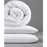Slumberdown Made For You Two Duvet 4.5/10.5 Tog Duvet With 2 Pillows in White | Size: King