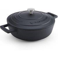 MasterClass Black Shallow Cast Aluminium Casserole Dish, 2.5L