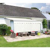 Primrose Awnings Dropdown Awning Window Shade Valance Only Plain Ivory 1m Drop | Size: 4.5m