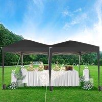 MCC Direct 3x6m Pop up Gazebo Part Tent Marquee in Black