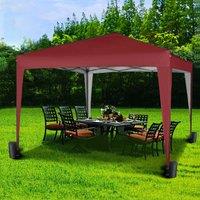 MCC Direct 3x3m Pop up Garden Gazebo Party Tent Marquee with Storage Bag in Red