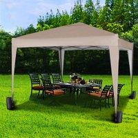 MCC Direct 3x3m Pop up Garden Gazebo Party Tent Marquee with Storage Bag in Beige