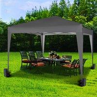 MCC Direct 3x3m Pop up Garden Gazebo Party Tent Marquee with Storage Bag in Grey