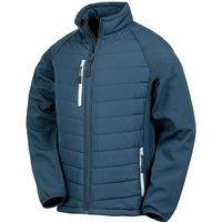 Result Men's Black Compass Padded Soft Shell Jacket in Navy | Size: 4XL