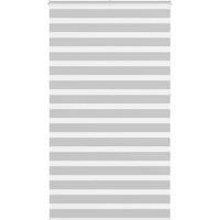 Berkfield Home Zebra Blind Light Grey 130x230 cm Fabric Width 125.9 cm Polyester