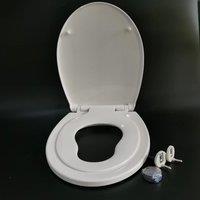 Smartbies 2-in-1 Family Toilet Seat Soft Close in White | Size: 1000mm x 1000mm
