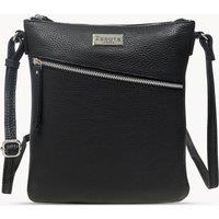 Assots London Women's 'ROSY' Pebble Grain Soft Real Leather Crossbody Bag in Black